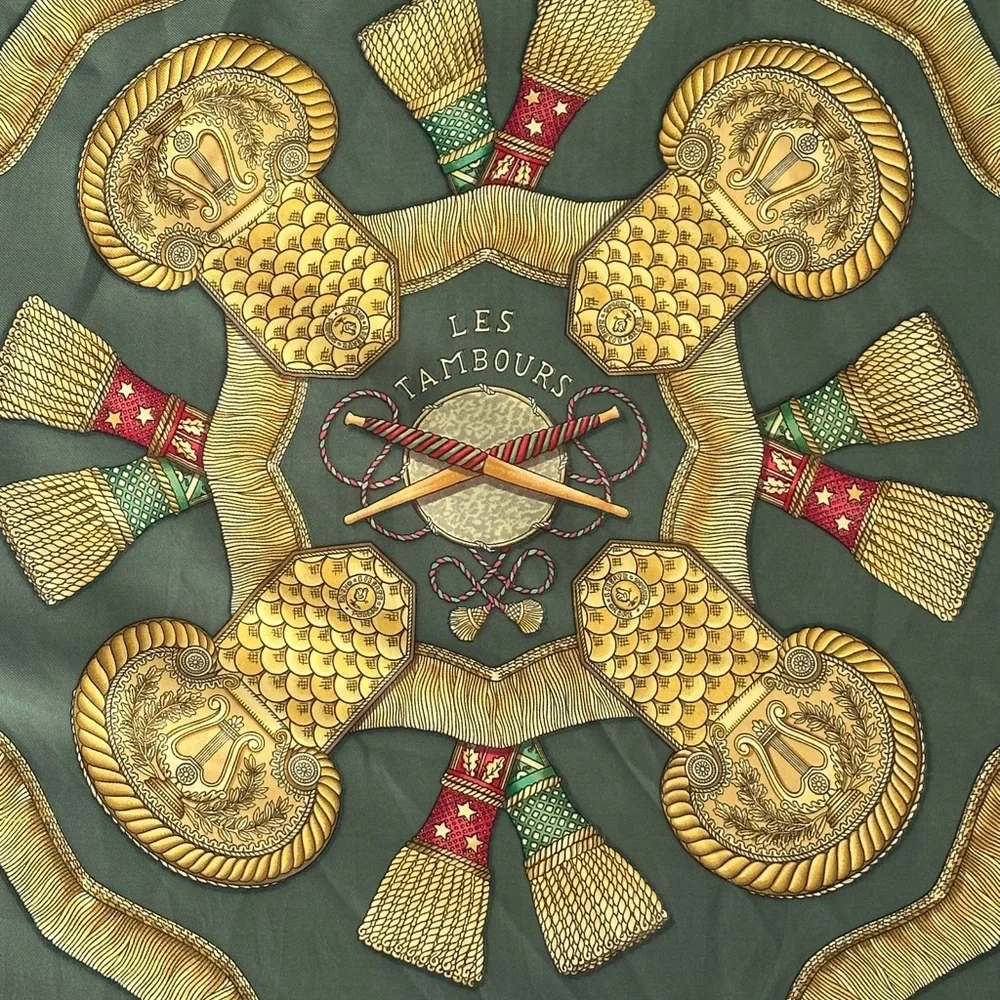 Hermes scarf les Tambours - Picture 5 of 15